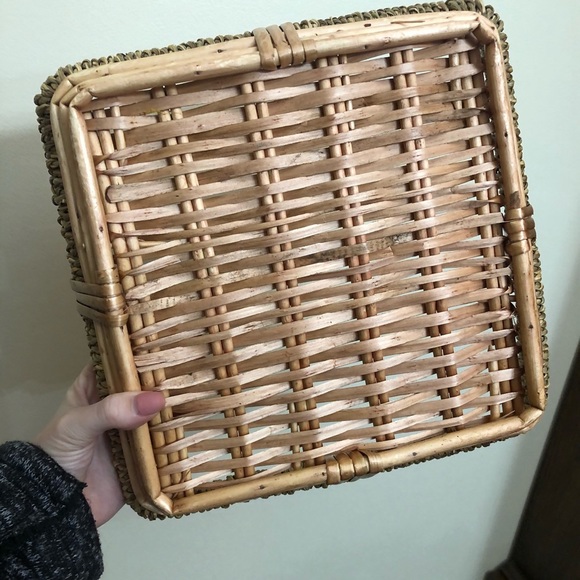 Boho Square Wicker Basket - Picture 3 of 3